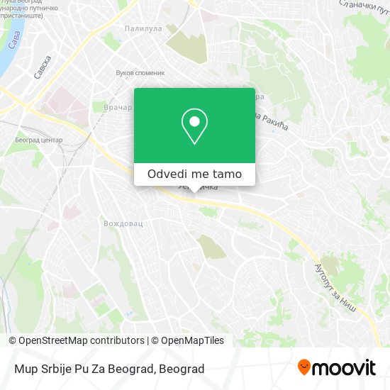 Mup Srbije Pu Za Beograd mapa