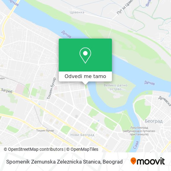 Spomenik Zemunska Zeleznicka Stanica mapa