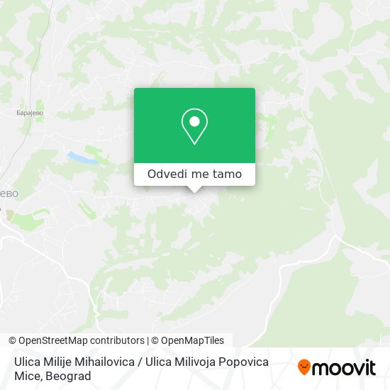 Ulica Milije Mihailovica / Ulica Milivoja Popovica Mice mapa