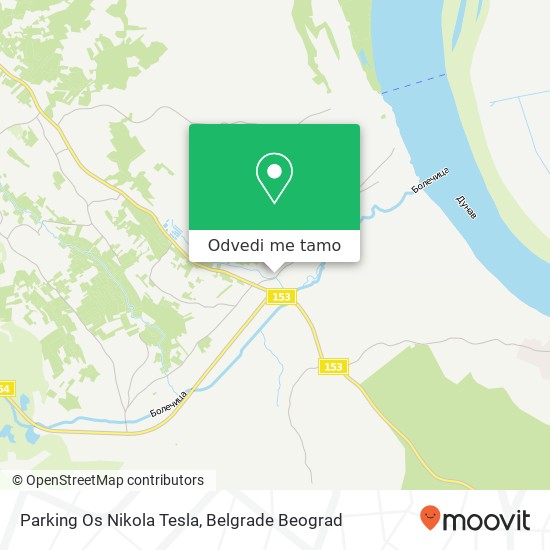 Parking Os Nikola Tesla mapa