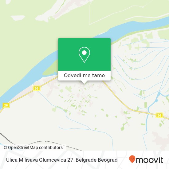 Ulica Milisava Glumcevica 27 mapa