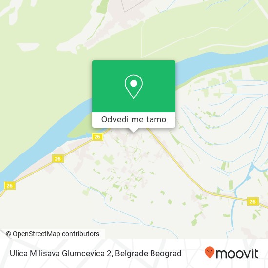 Ulica Milisava Glumcevica 2 mapa