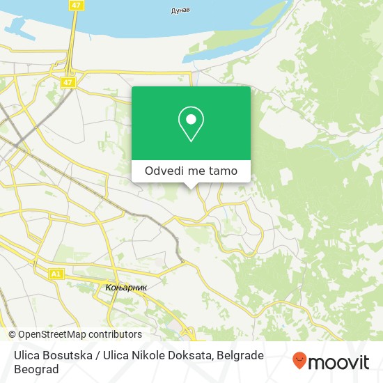 Ulica Bosutska / Ulica Nikole Doksata mapa