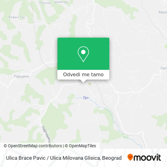 Ulica Brace Pavic / Ulica Milovana Glisica mapa