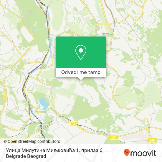 Улица Милутина Миљковића 1. прилаз 6 mapa