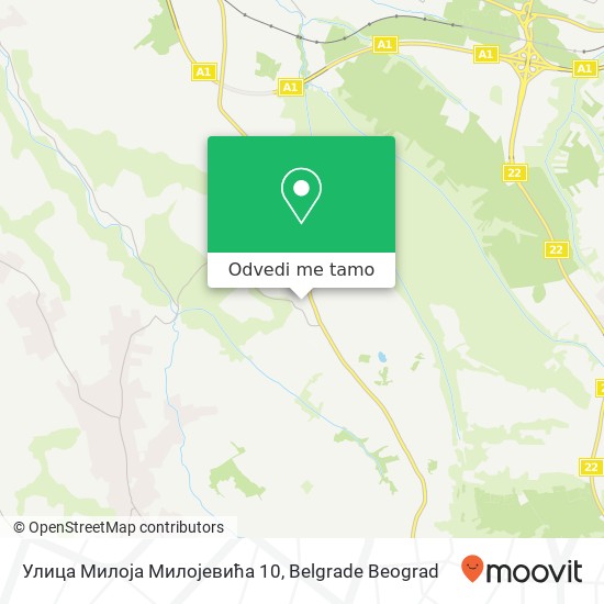 Улица Милоја Милојевића 10 mapa