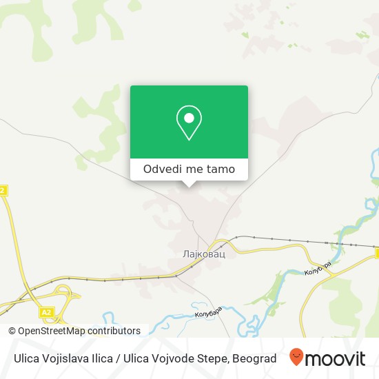 Ulica Vojislava Ilica / Ulica Vojvode Stepe mapa