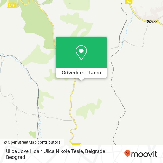 Ulica Jove Ilica / Ulica Nikole Tesle mapa