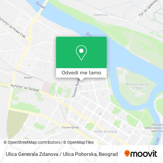 Ulica Generala Zdanova / Ulica Pohorska mapa