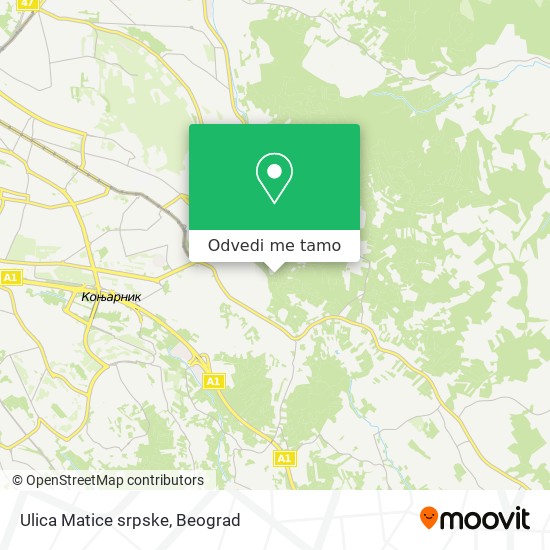 Ulica Matice srpske mapa