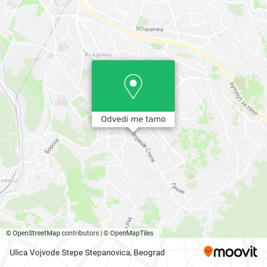 Ulica Vojvode Stepe Stepanovica mapa