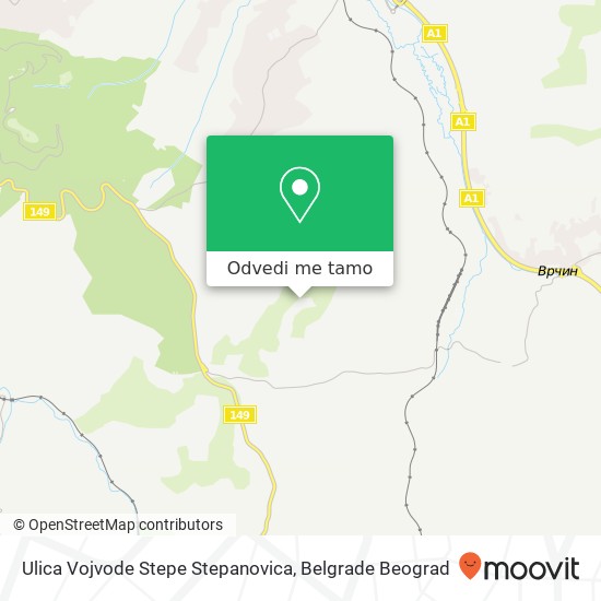 Ulica Vojvode Stepe Stepanovica mapa