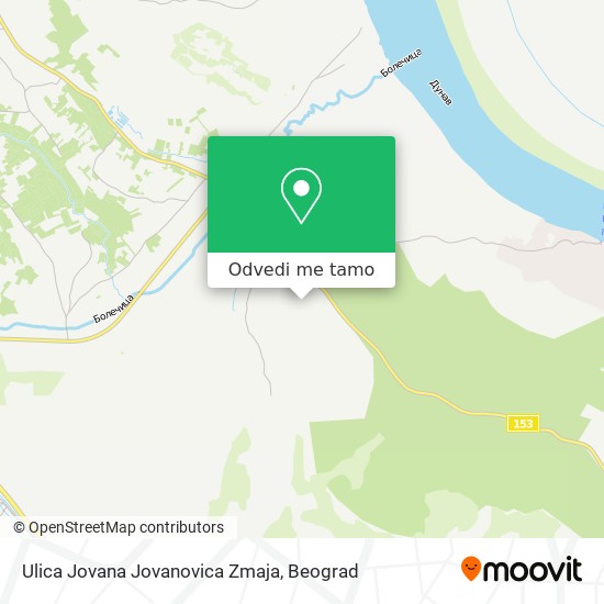 Ulica Jovana Jovanovica Zmaja mapa