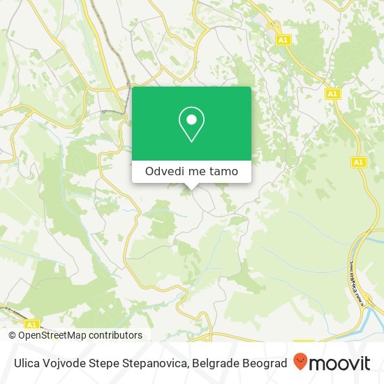 Ulica Vojvode Stepe Stepanovica mapa