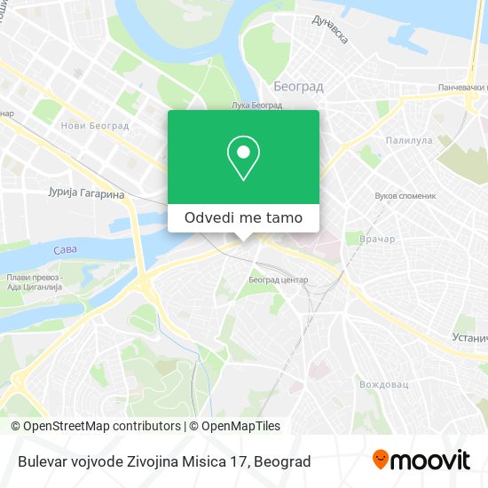 Bulevar vojvode Zivojina Misica 17 mapa