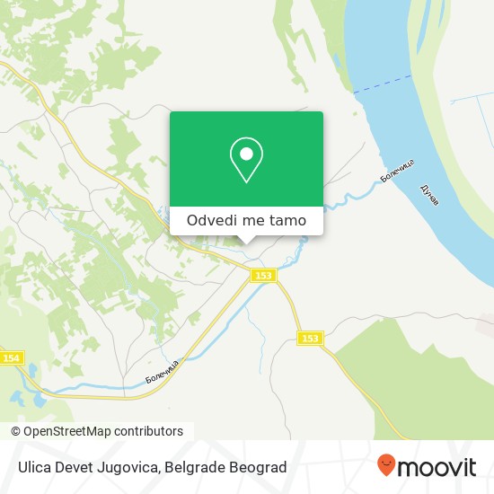 Ulica Devet Jugovica mapa