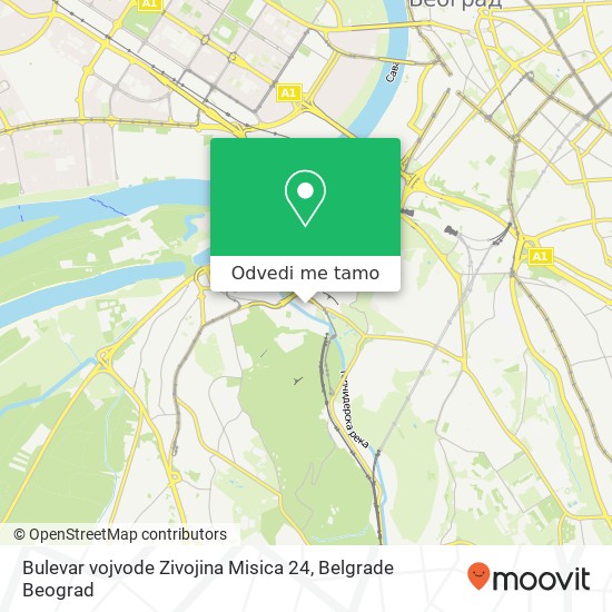 Bulevar vojvode Zivojina Misica 24 mapa