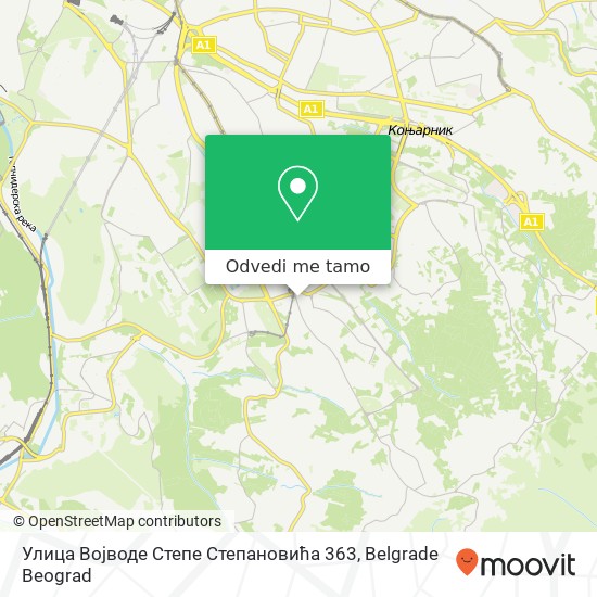 Улица Војводе Степе Степановића 363 mapa