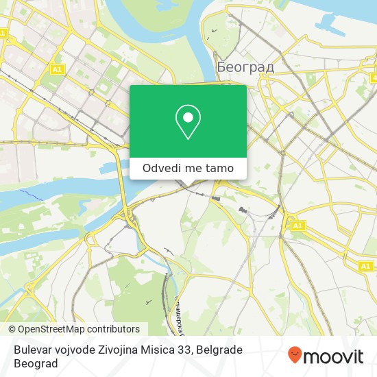 Bulevar vojvode Zivojina Misica 33 mapa