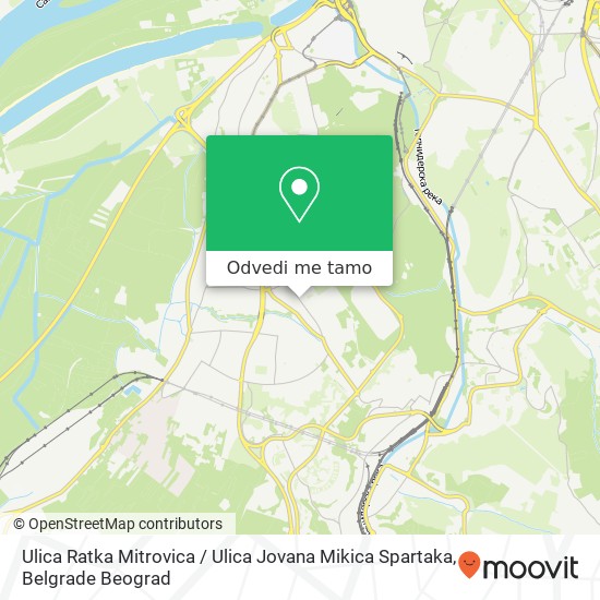 Ulica Ratka Mitrovica / Ulica Jovana Mikica Spartaka mapa