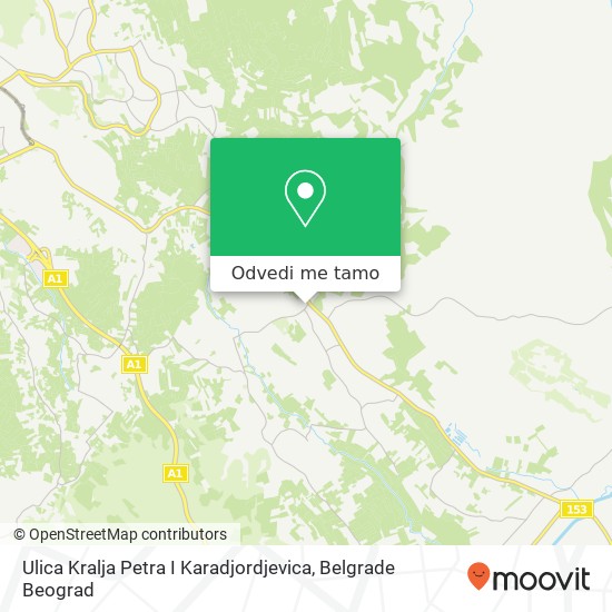 Ulica Kralja Petra I Karadjordjevica mapa