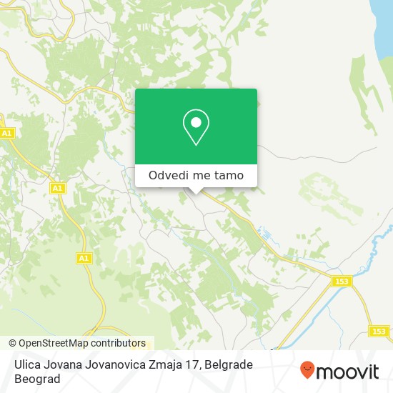 Ulica Jovana Jovanovica Zmaja 17 mapa