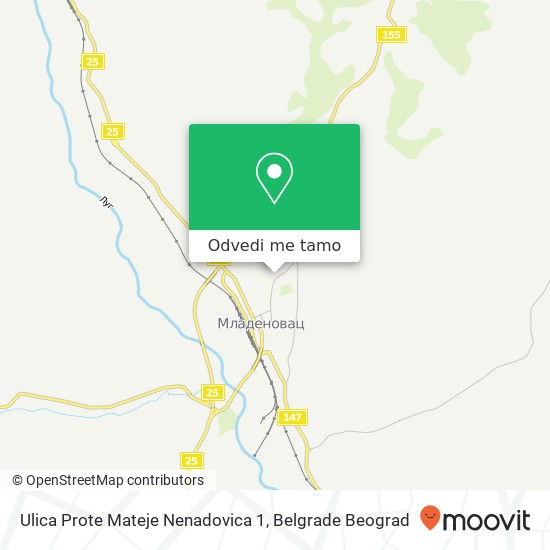 Ulica Prote Mateje Nenadovica 1 mapa