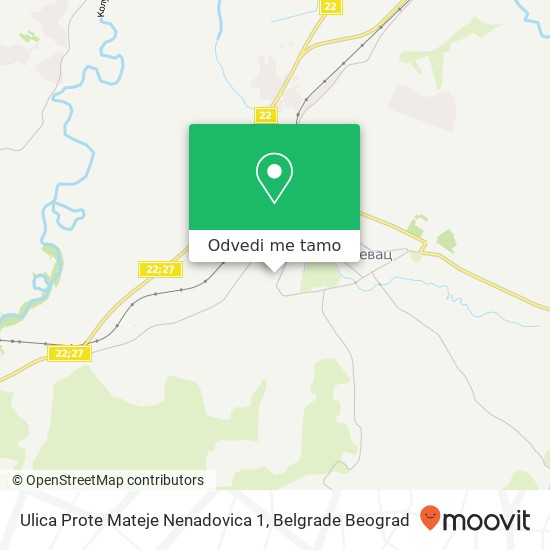 Ulica Prote Mateje Nenadovica 1 mapa