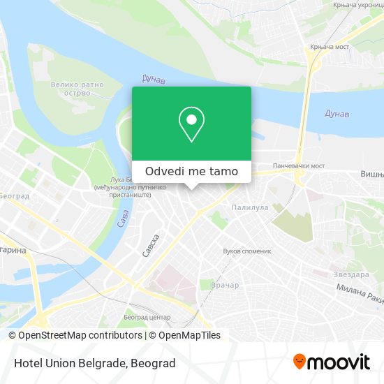 Hotel Union Belgrade mapa