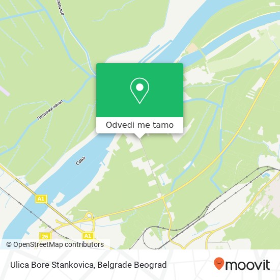 Ulica Bore Stankovica mapa