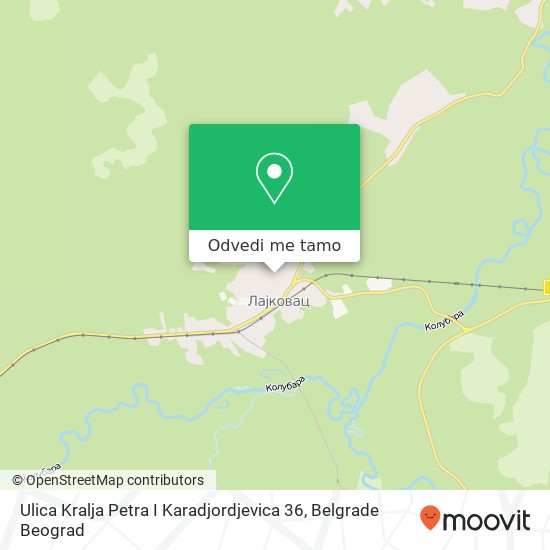 Ulica Kralja Petra I Karadjordjevica 36 mapa