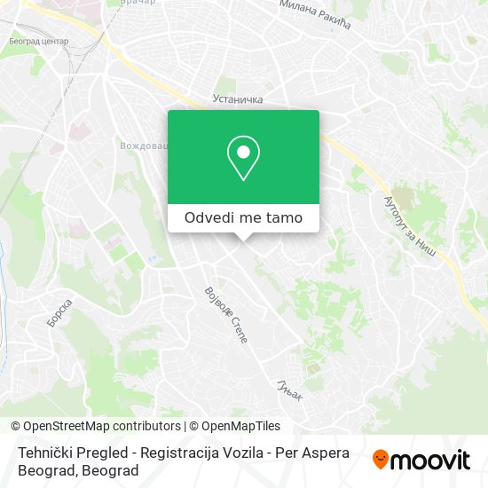 Tehnički Pregled - Registracija Vozila - Per Aspera Beograd mapa