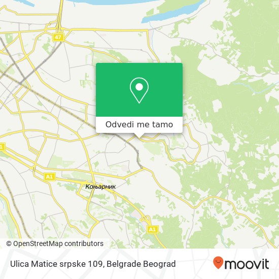 Ulica Matice srpske 109 mapa