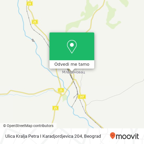 Ulica Kralja Petra I Karadjordjevica 204 mapa