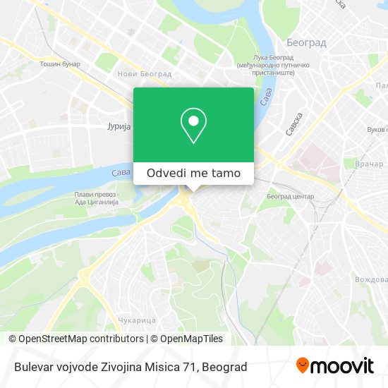 Bulevar vojvode Zivojina Misica 71 mapa