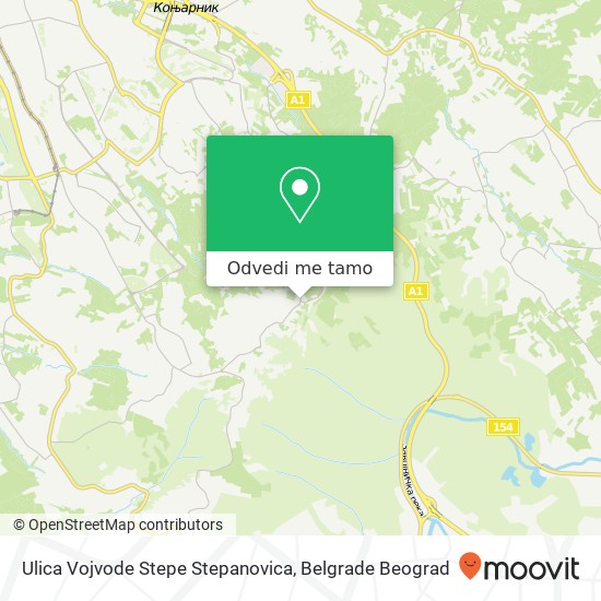 Ulica Vojvode Stepe Stepanovica mapa