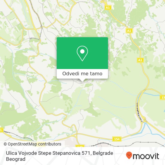 Ulica Vojvode Stepe Stepanovica 571 mapa