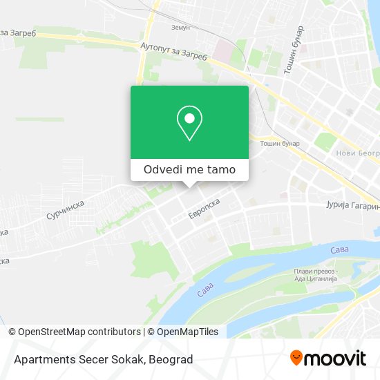 Apartments Secer Sokak mapa