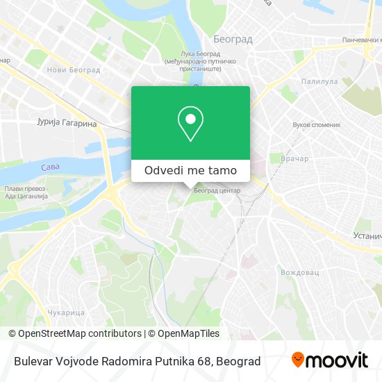 Bulevar Vojvode Radomira Putnika 68 mapa