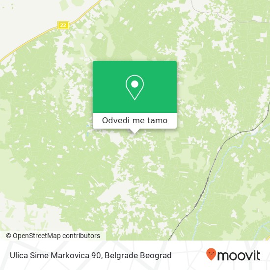 Ulica Sime Markovica 90 mapa