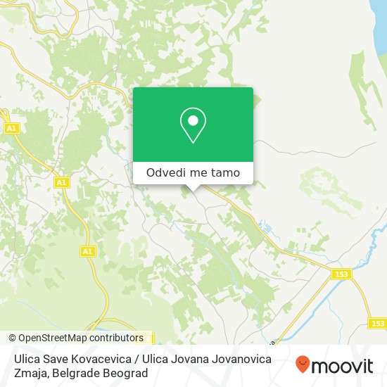 Ulica Save Kovacevica / Ulica Jovana Jovanovica Zmaja mapa