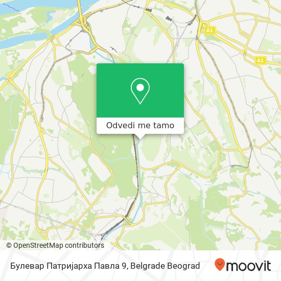 Булевар Патријарха Павла 9 mapa