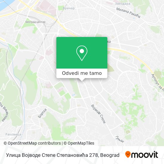 Улица Војводе Степе Степановића 278 mapa
