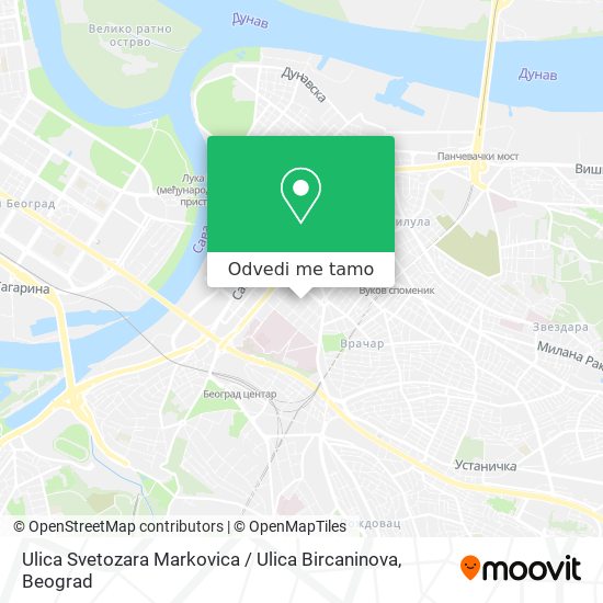 Ulica Svetozara Markovica / Ulica Bircaninova mapa