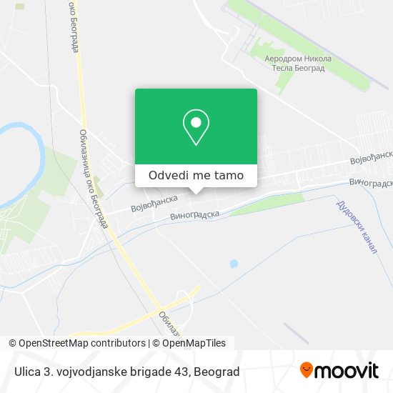 Ulica 3. vojvodjanske brigade 43 mapa