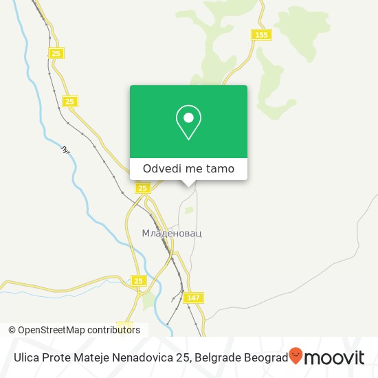 Ulica Prote Mateje Nenadovica 25 mapa