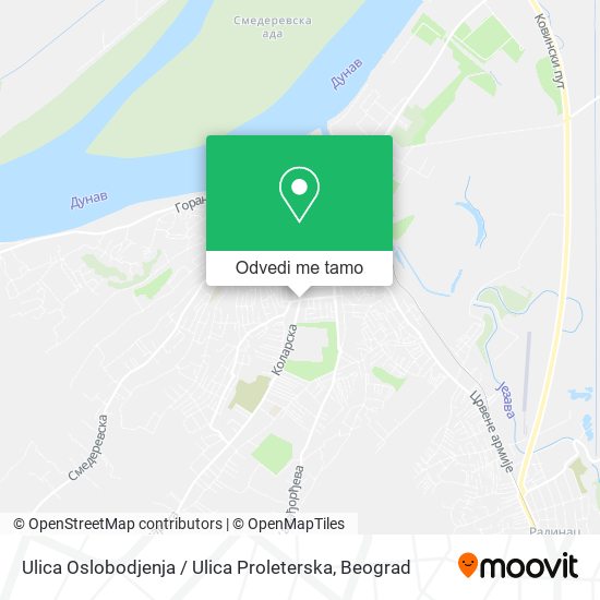 Ulica Oslobodjenja / Ulica Proleterska mapa