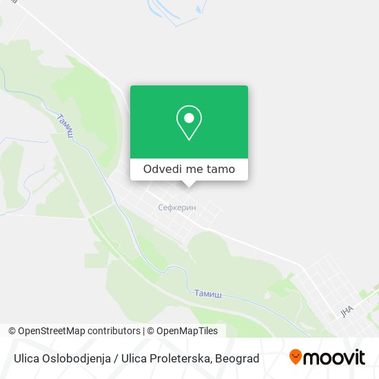 Ulica Oslobodjenja / Ulica Proleterska mapa