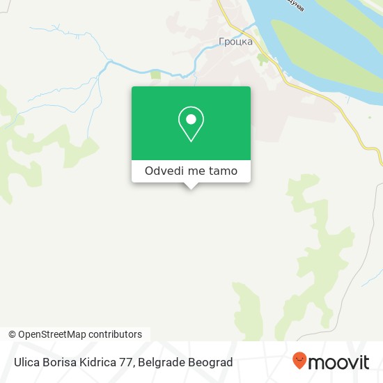 Ulica Borisa Kidrica 77 mapa