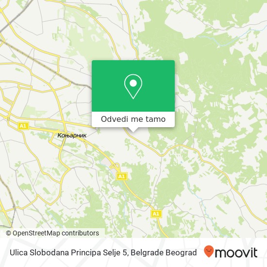 Ulica Slobodana Principa Selje 5 mapa